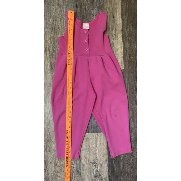 Vtg Hanna Andersson 100cm 3T Pink Cotton Romper Jumpsuit Made in Sweden - Picture 11 of 14